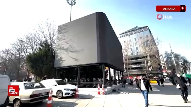 Ankara’da sit alanına dikilen reklam panosuna inceleme başlatıldı