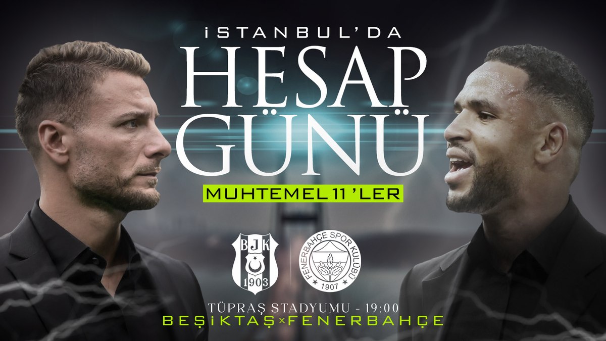 Beşiktaş – Fenerbahçe maçının olası 11’leri