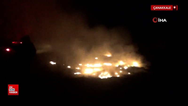Çanakkale’de meyve çiftliğinde yangın