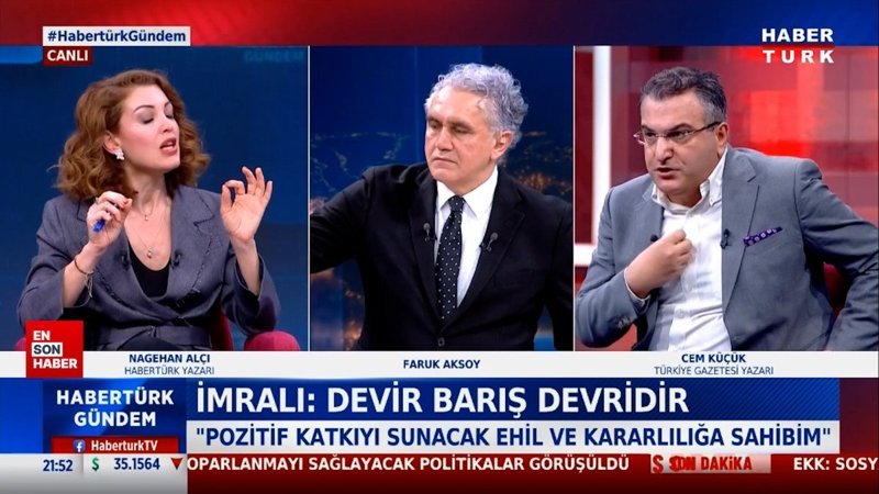 Canlı yayında gergin anlar