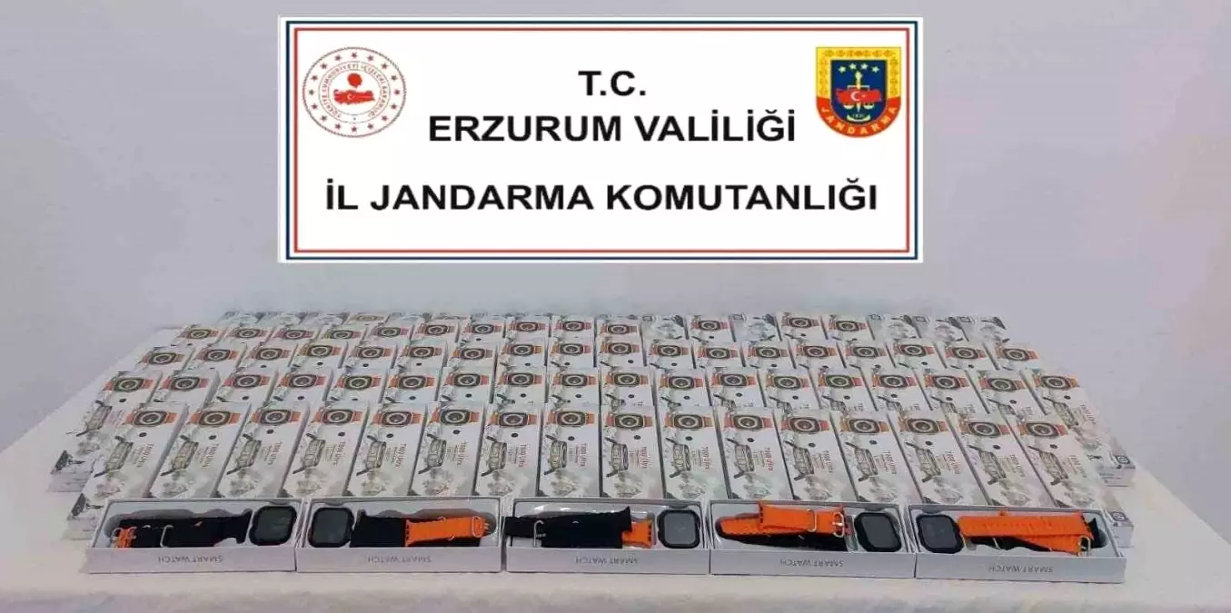 Erzurum’da 93 Gümrük Kaçağı Akıllı Saat Ele Geçirildi