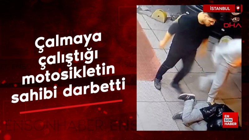 İstanbul’da çalmaya çalıştığı motosikletin sahibi darbetti: Şikayetçi oldu
