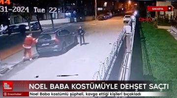 Noel Baba kostümlü şahıs dehşet saçtı