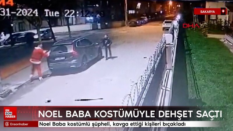 Noel Baba kostümlü şahıs dehşet saçtı